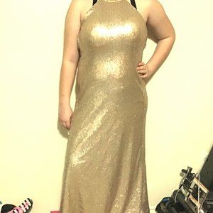 golden prom dress
